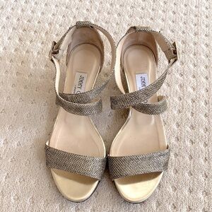 Jimmy Choo, gold sandals, size 36